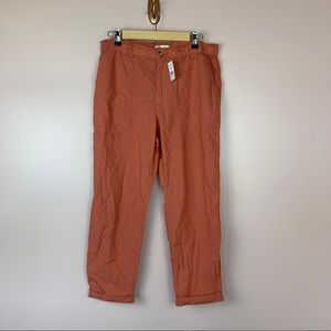 Lou & Grey for Loft Orange Cropped Pant Medium